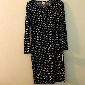 Small Black & White Polka Dot LuLaRoe Debbie Dress - NWT